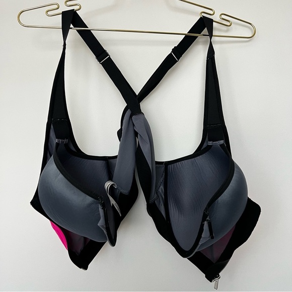 VSX Knockout Front-Close Sports Bra High Impact Color-Block Sports Top Size 38DD - Picture 7 of 9